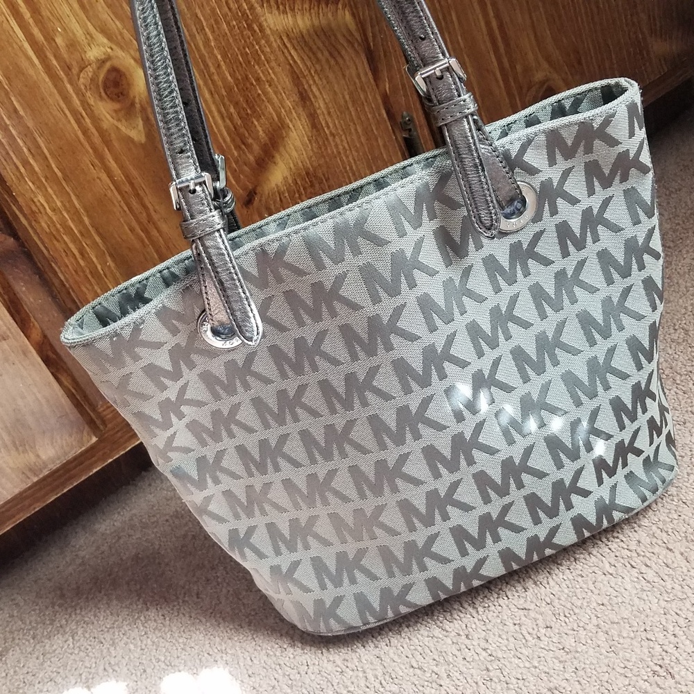 Michael Kors Grey MK Logo Purse